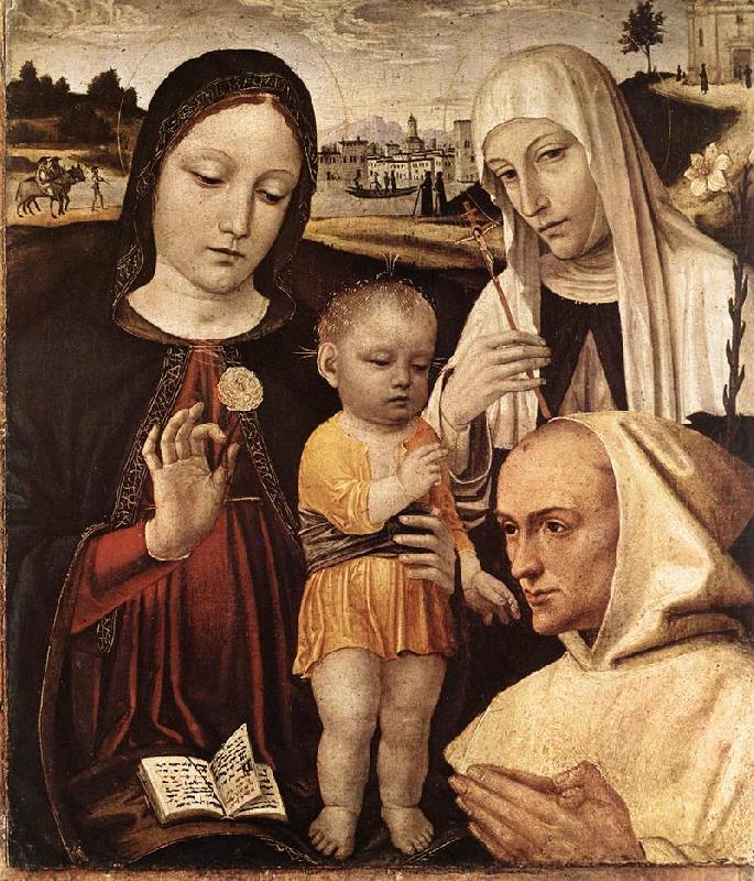 Madonna and Child, St Catherine and the Blessed Stefano Maconi fgtr, BORGOGNONE, Ambrogio
